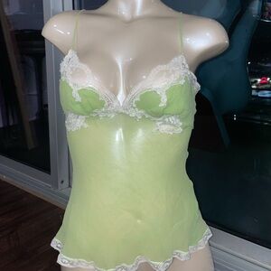 vintage jonquil by diane samandi sheer lace silk top